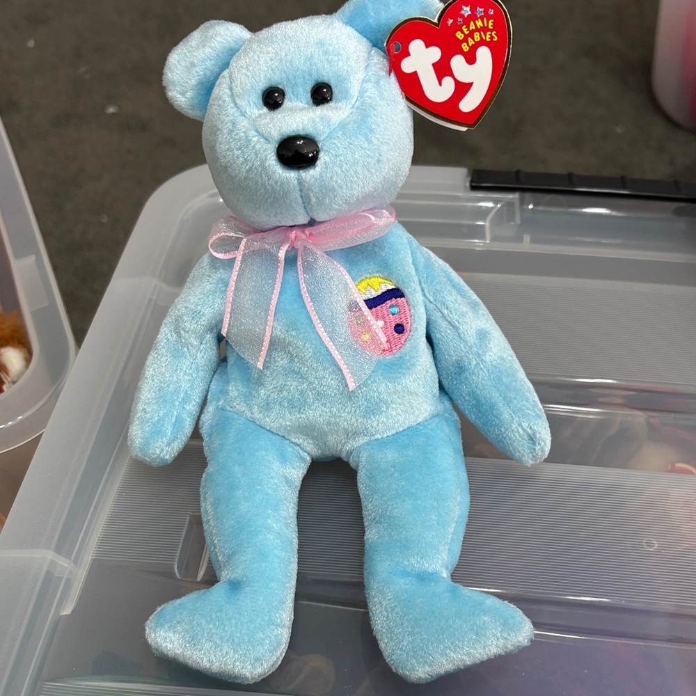 Ty Light Blue Plush Eggs II Beanie Baby